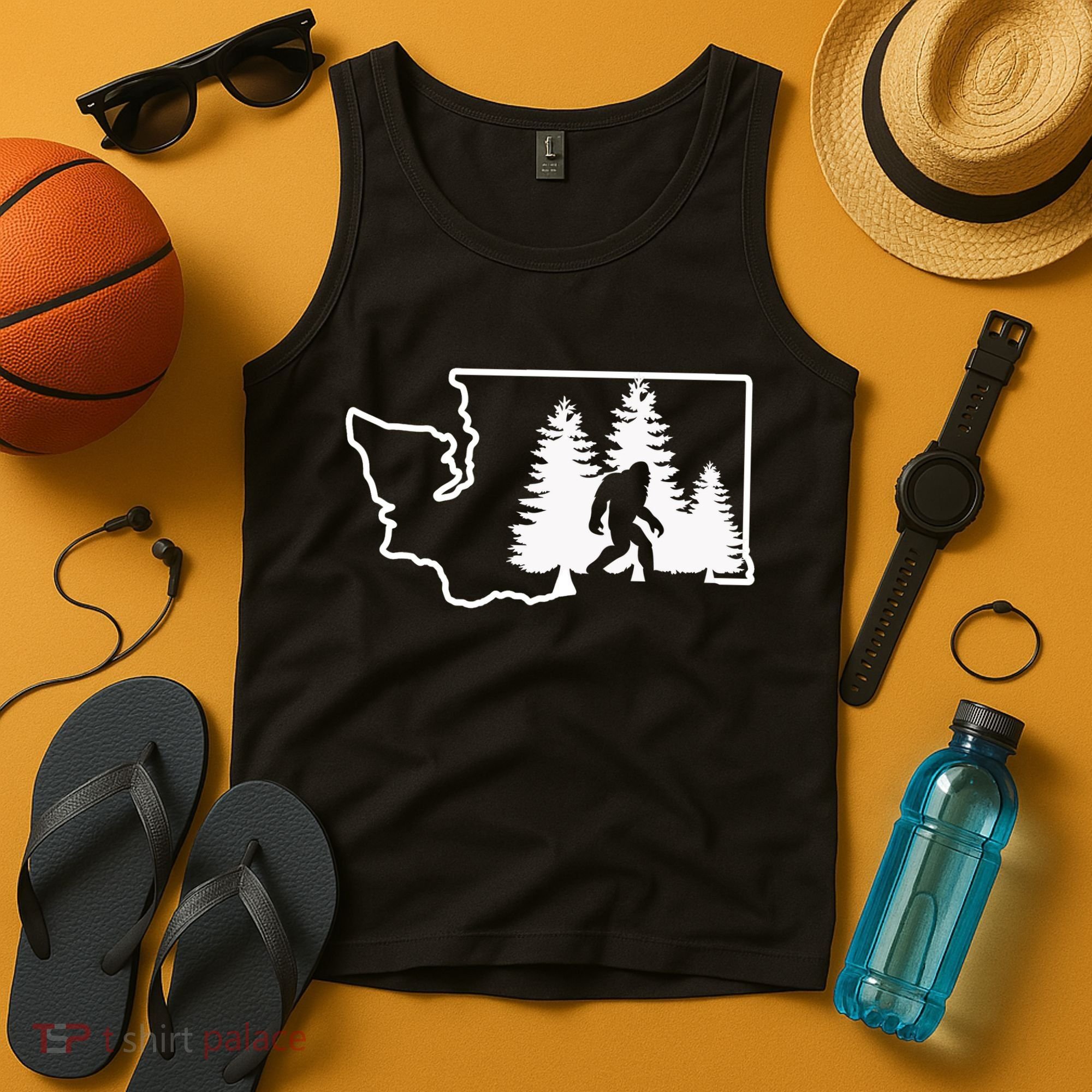 State Of Washington Big Foot Tank Top