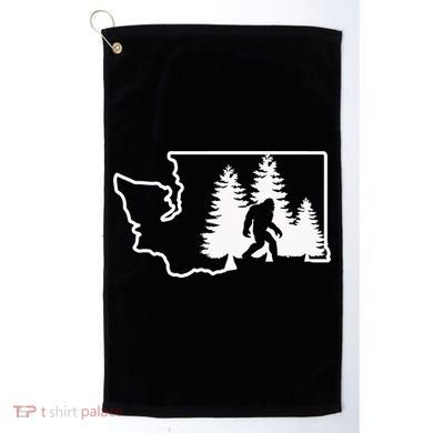 State Of Washington Big Foot Golf Towel