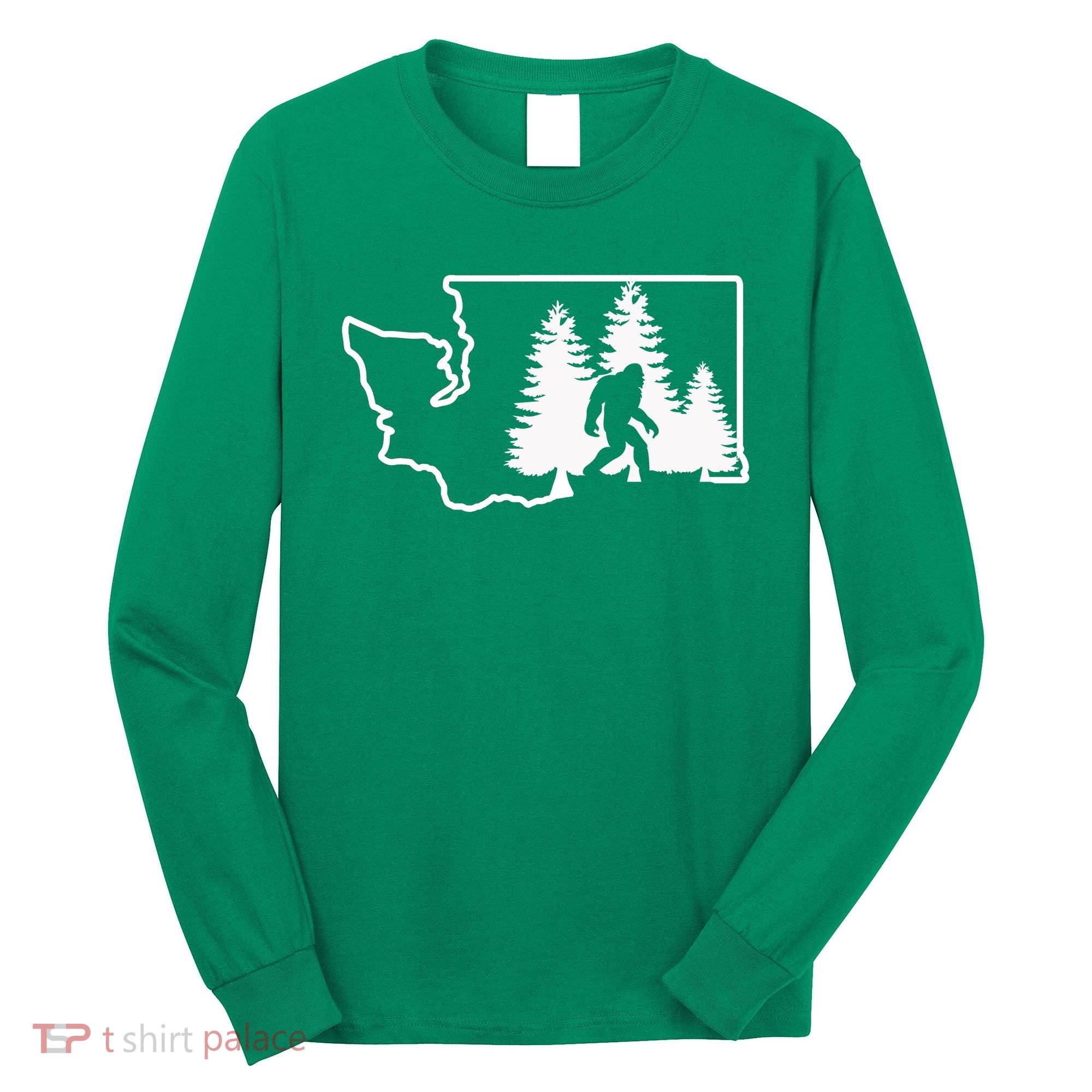 State Of Washington Big Foot Long Sleeve Shirt