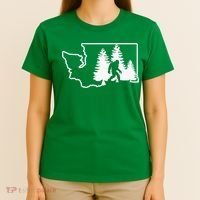 State Of Washington Big Foot T-Shirt thumb 4