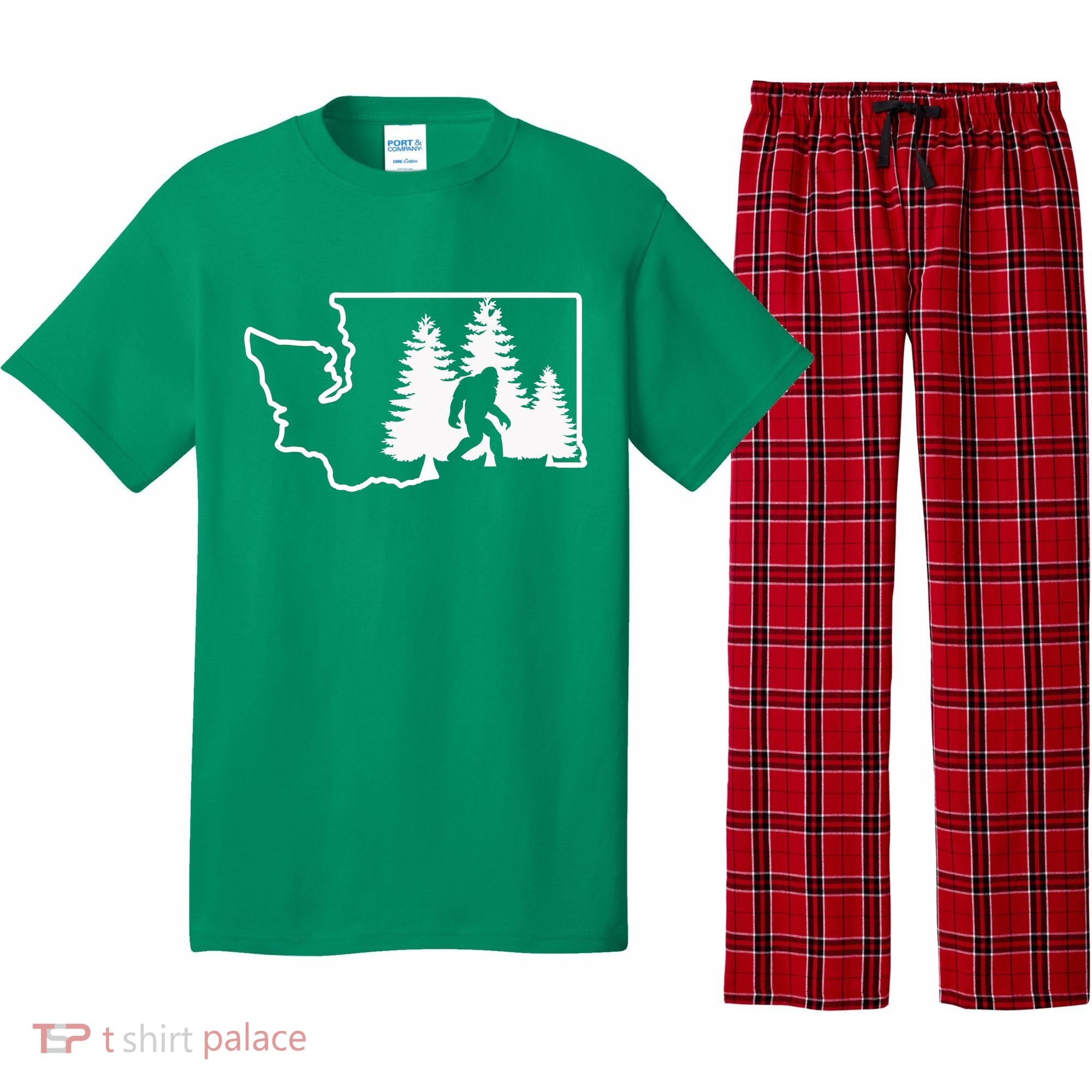State Of Washington Big Foot Pajama Set
