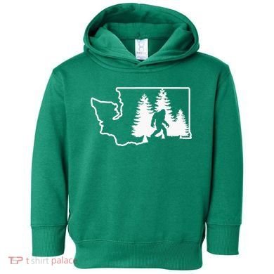 State Of Washington Big Foot Toddler Hoodie