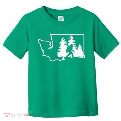 State Of Washington Big Foot Toddler T-Shirt