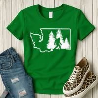 State Of Washington Big Foot Women's T-Shirt thumb 3