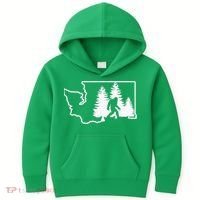 State Of Washington Big Foot Kids Hoodie thumb 0