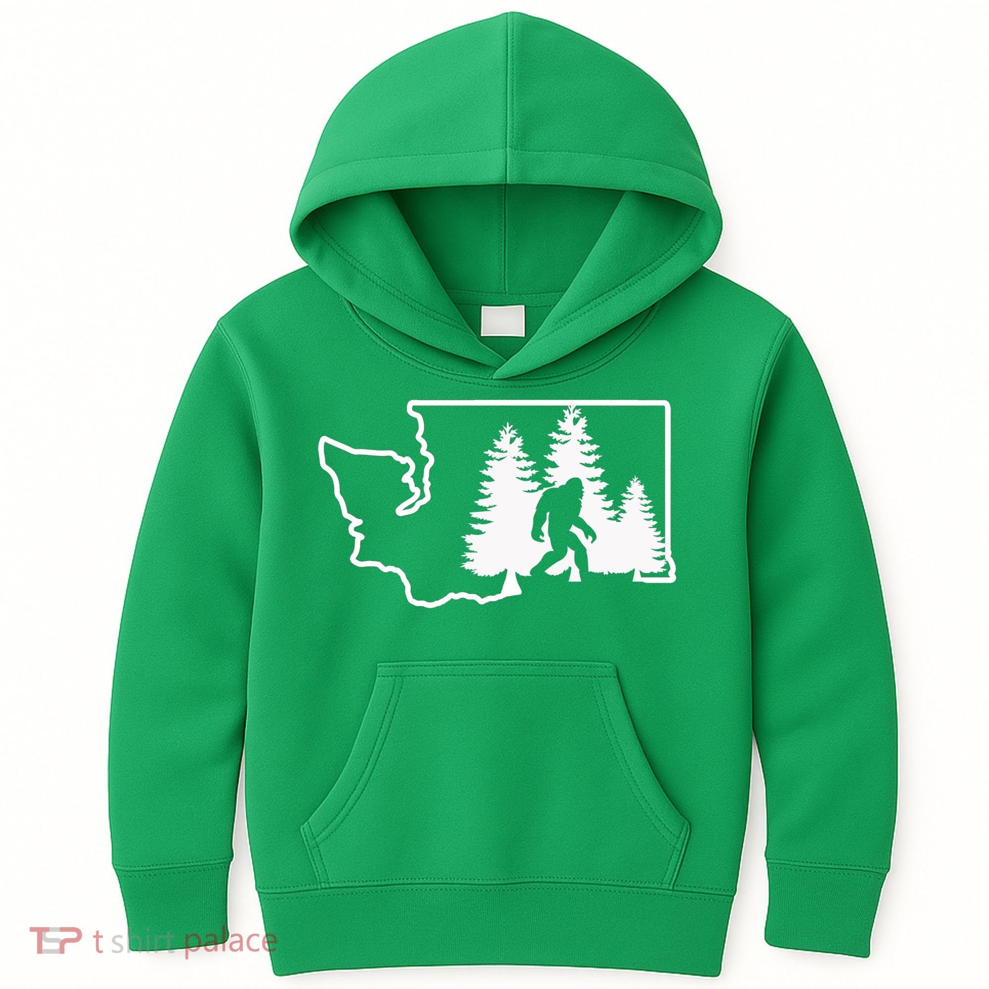 State Of Washington Big Foot Kids Hoodie