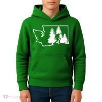 State Of Washington Big Foot Kids Hoodie thumb 4