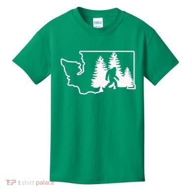 State Of Washington Big Foot Kids T-Shirt