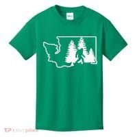 State Of Washington Big Foot Kids T-Shirt thumb 0