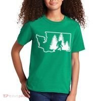 State Of Washington Big Foot Kids T-Shirt thumb 2