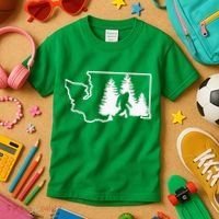 State Of Washington Big Foot Kids T-Shirt thumb 3