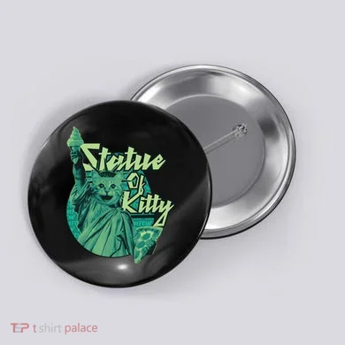 Statue Of Kitty Button