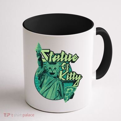 Statue Of Kitty Coffee Mug back