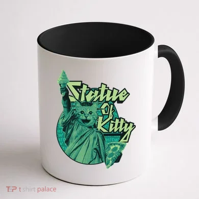 Statue Of Kitty Coffee Mug back
