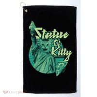 Statue Of Kitty Golf Towel thumb 0