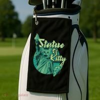 Statue Of Kitty Golf Towel thumb 2