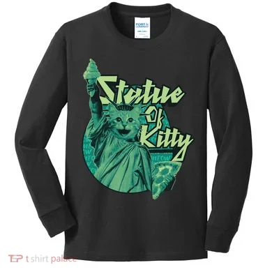 Statue Of Kitty Kids Long Sleeve Shirt