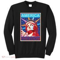 Statue of Liberty America Freedom Retro Vote Poster Sweatshirt thumb 0