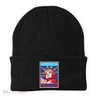 Statue of Liberty America Freedom Retro Vote Poster Beanie thumb 0