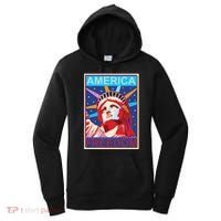 Statue of Liberty America Freedom Retro Vote Poster Women's Hoodie thumb 0