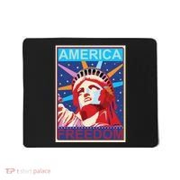 Statue of Liberty America Freedom Retro Vote Poster Mousepad thumb 0