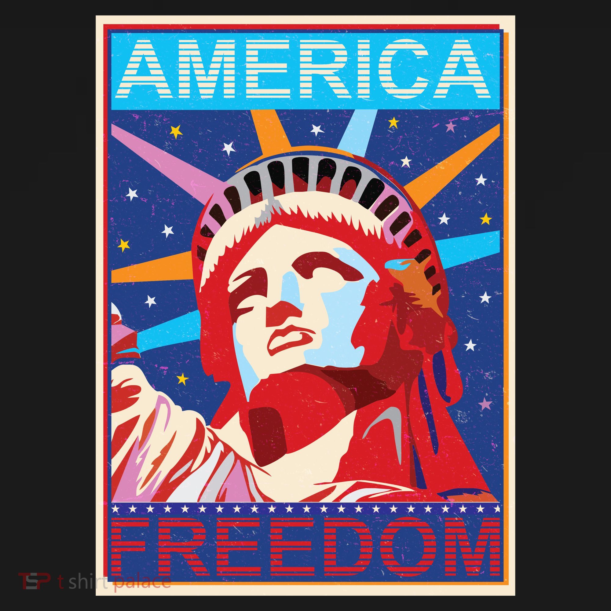 Statue of Liberty America Freedom Retro Vote Poster Baby Bodysuit