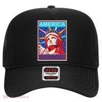 Statue of Liberty America Freedom Retro Vote Poster Hat thumb 0