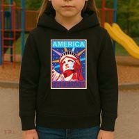 Statue of Liberty America Freedom Retro Vote Poster Kids Hoodie thumb 3