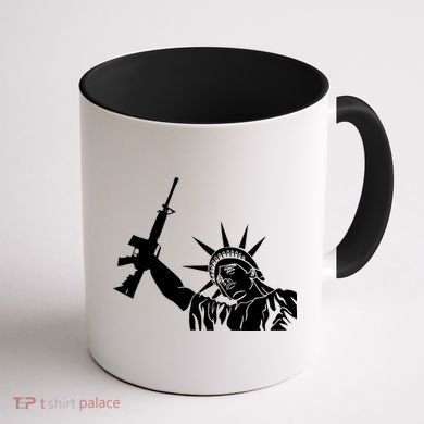 Statue of Liberty AR-15 Gun Rights Coffee Mug back
