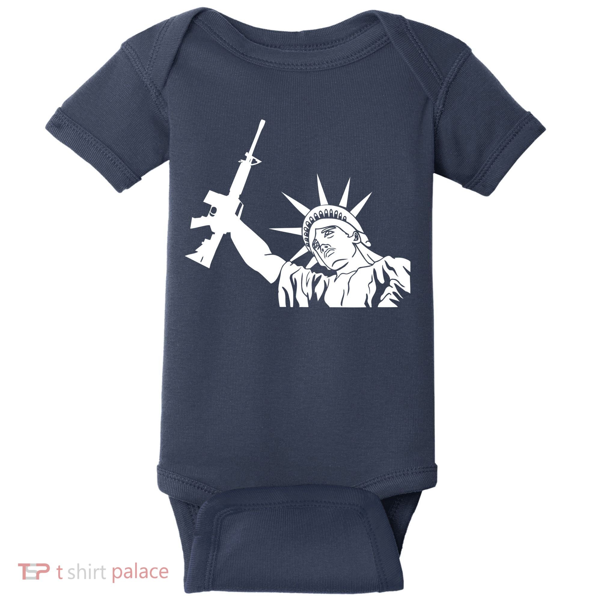 Statue of Liberty AR-15 Gun Rights Baby Bodysuit