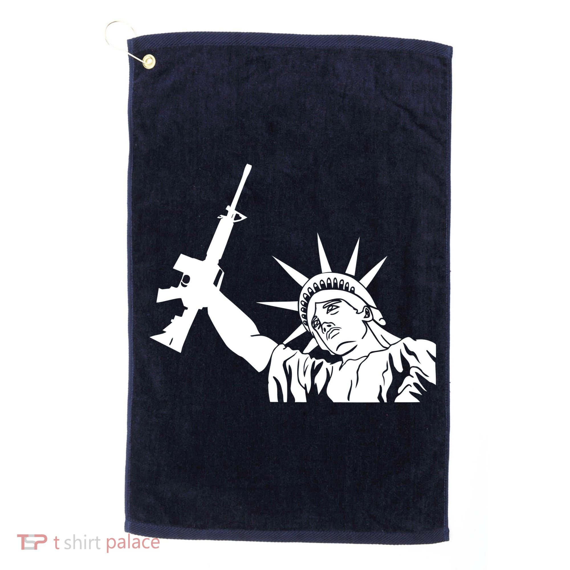 Statue of Liberty AR-15 Gun Rights Golf Towel