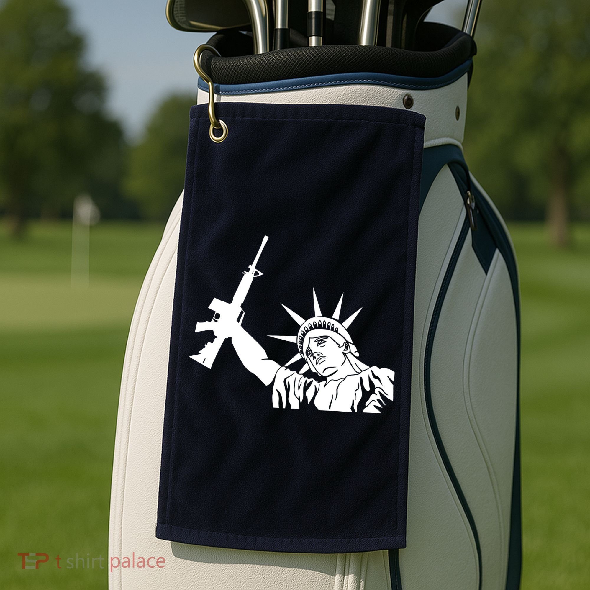 Statue of Liberty AR-15 Gun Rights Golf Towel