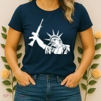 Statue of Liberty AR-15 Gun Rights Women's T-Shirt thumb 2