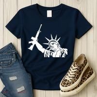 Statue of Liberty AR-15 Gun Rights Women's T-Shirt thumb 3