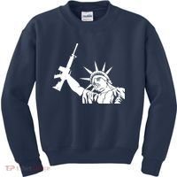 Statue of Liberty AR-15 Gun Rights Kids Sweatshirt thumb 0