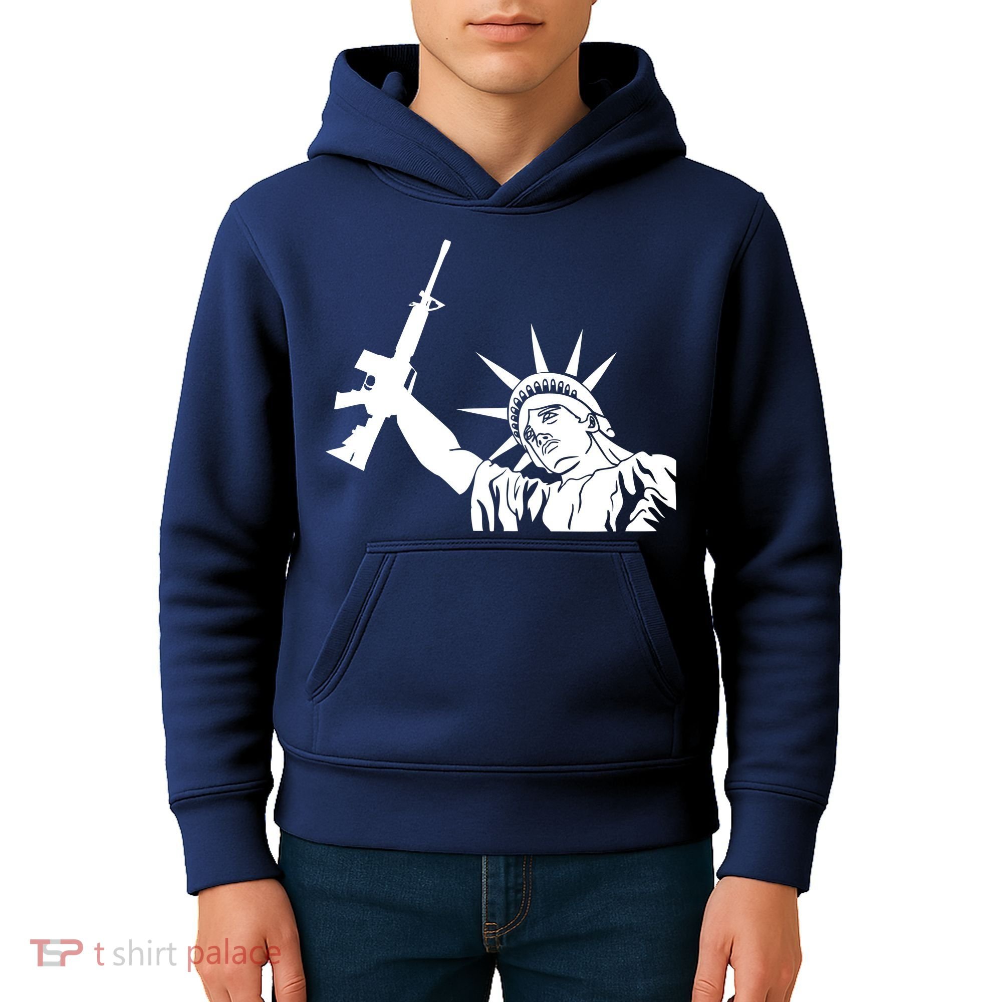 Statue of Liberty AR-15 Gun Rights Kids Hoodie