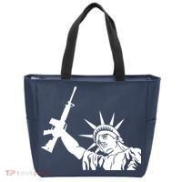 Statue of Liberty AR-15 Gun Rights Tote Bag thumb 0