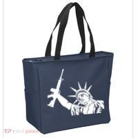 Statue of Liberty AR-15 Gun Rights Tote Bag thumb 2