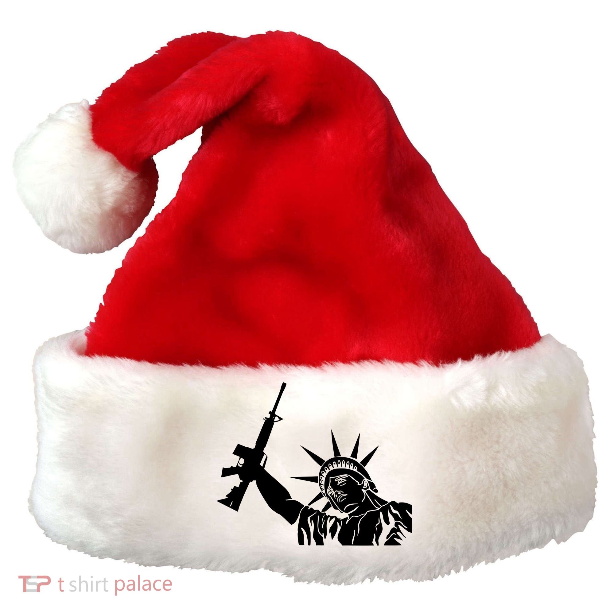 Statue of Liberty AR-15 Gun Rights Santa Hat