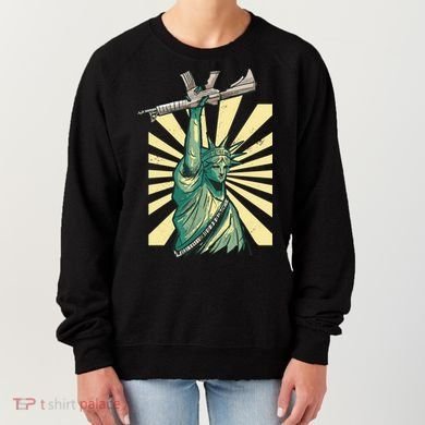 Statue Of Liberty Holding Gun Women's Sweatshirt