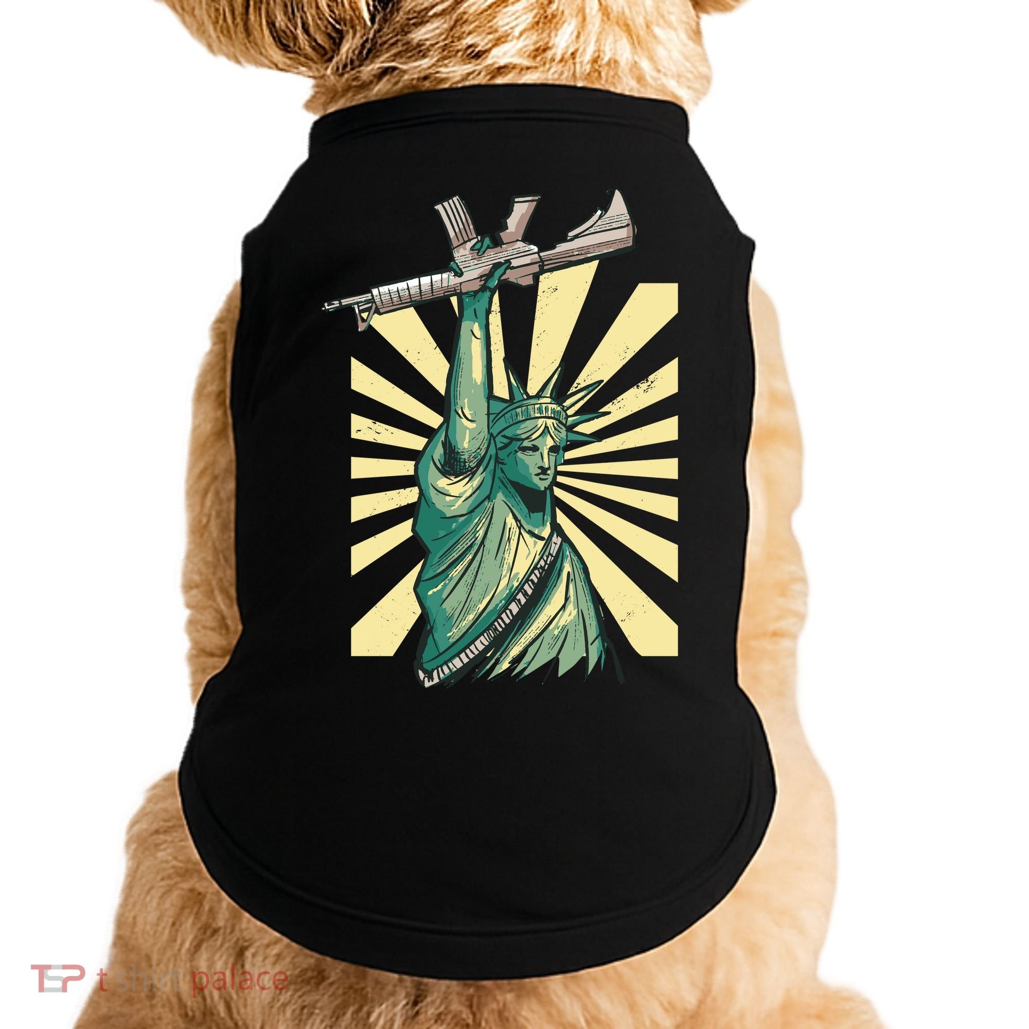 Statue Of Liberty Holding Gun Doggie Tank