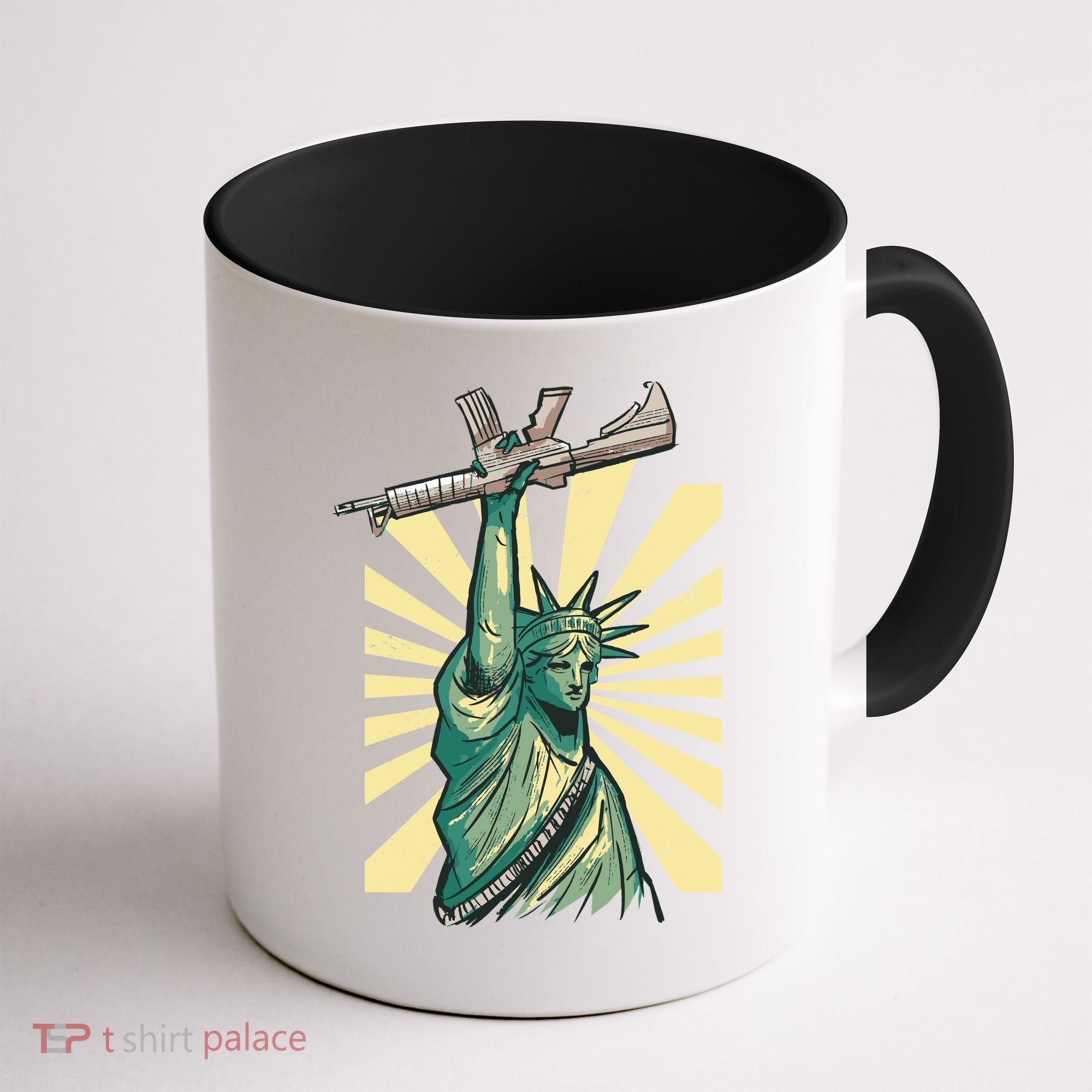 Statue Of Liberty Holding Gun Coffee Mug