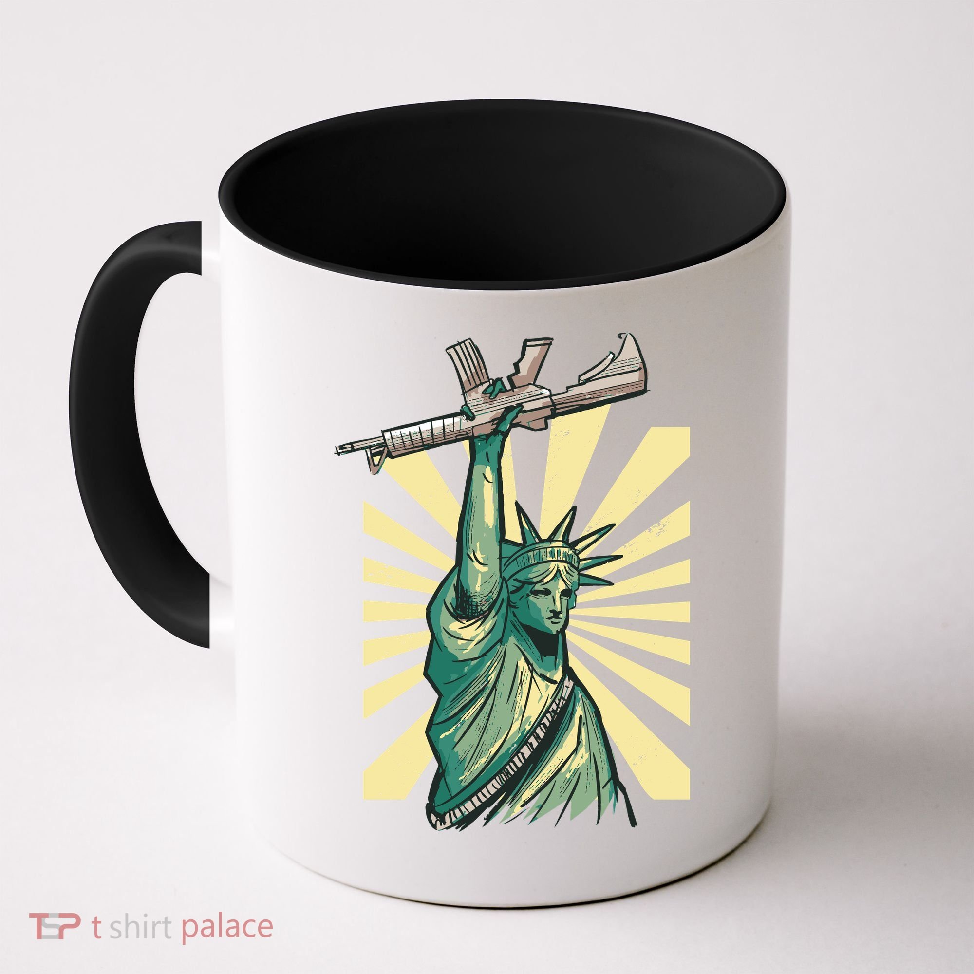 Statue Of Liberty Holding Gun Coffee Mug