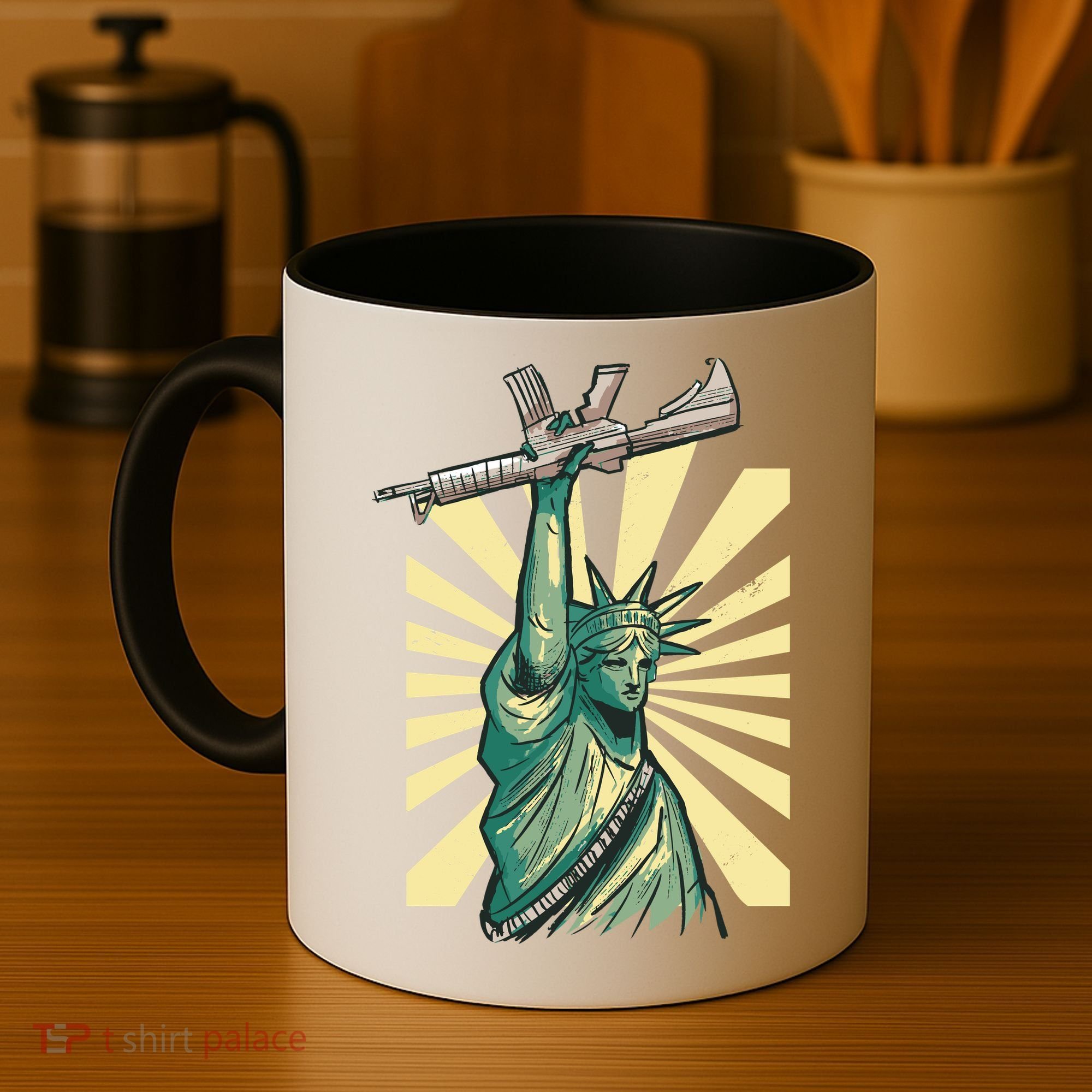 Statue Of Liberty Holding Gun Coffee Mug
