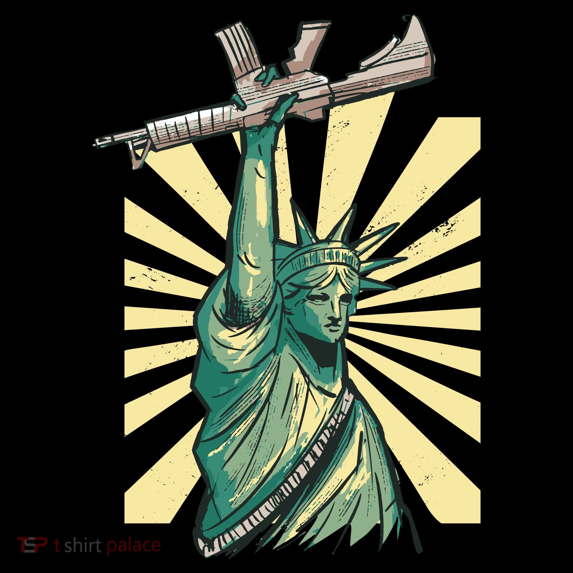 Statue Of Liberty Holding Gun Women's Hoodie