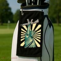 Statue Of Liberty Holding Gun Golf Towel thumb 2