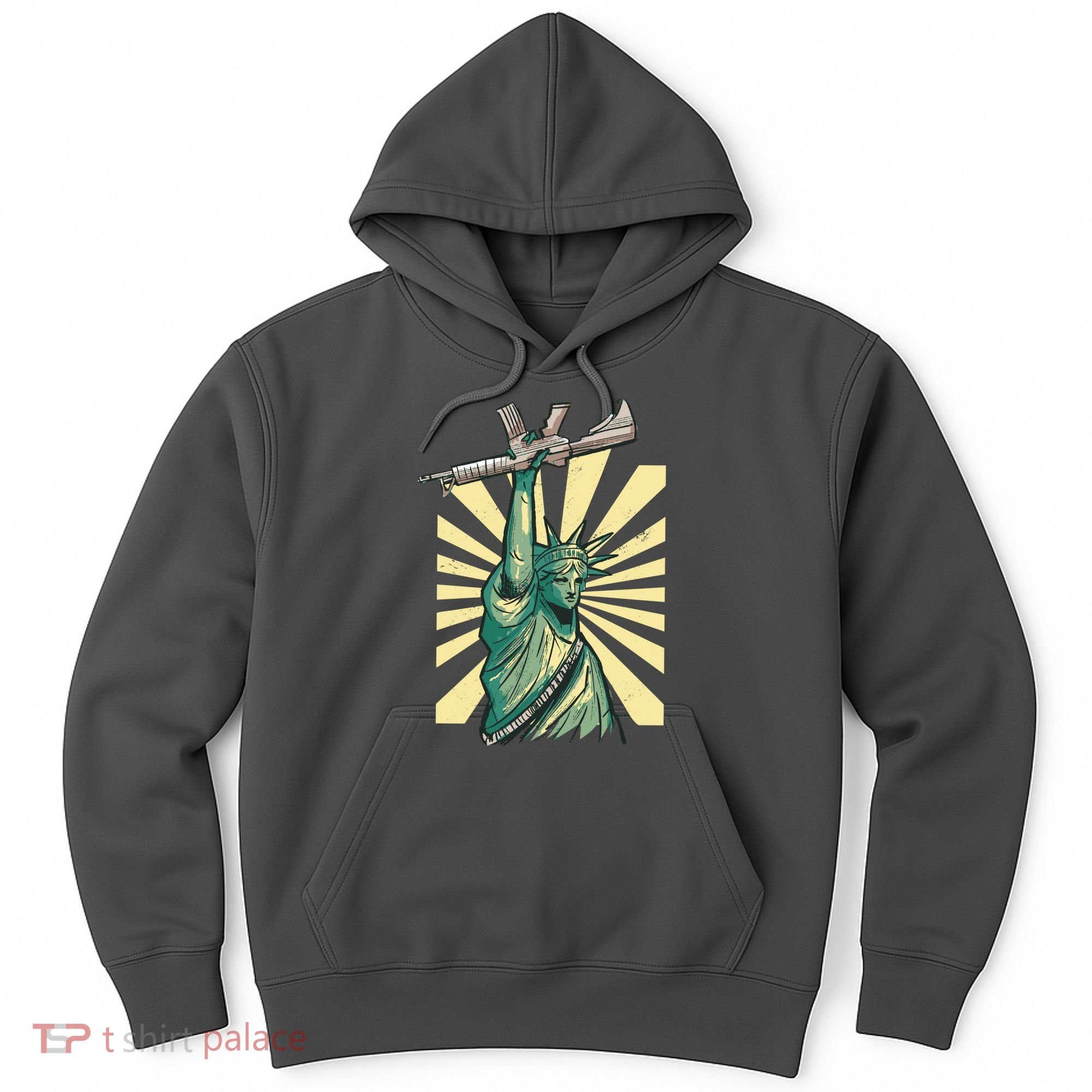 Statue Of Liberty Holding Gun Hoodie