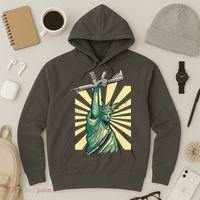 Statue Of Liberty Holding Gun Hoodie thumb 3