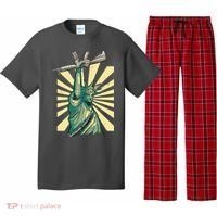 Statue Of Liberty Holding Gun Pajama Set thumb 0