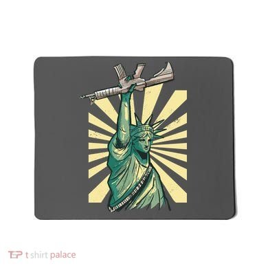 Statue Of Liberty Holding Gun Mousepad
